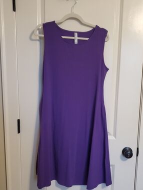 🟠 Sleeveless Purple A-Line Dress NWOT